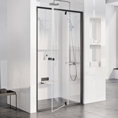 Душевая дверь 120 см Ravak PIVOT PDOP2-120 чёрный+Транспарент