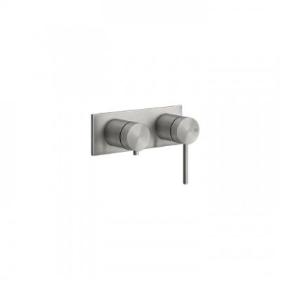 Gessi Shower316 Встраиваемый однорычажный смеситель, картридж Ø 35 мм, на две позиции с автоматическим переключателем, цвет: шлифованная сталь 54079#239