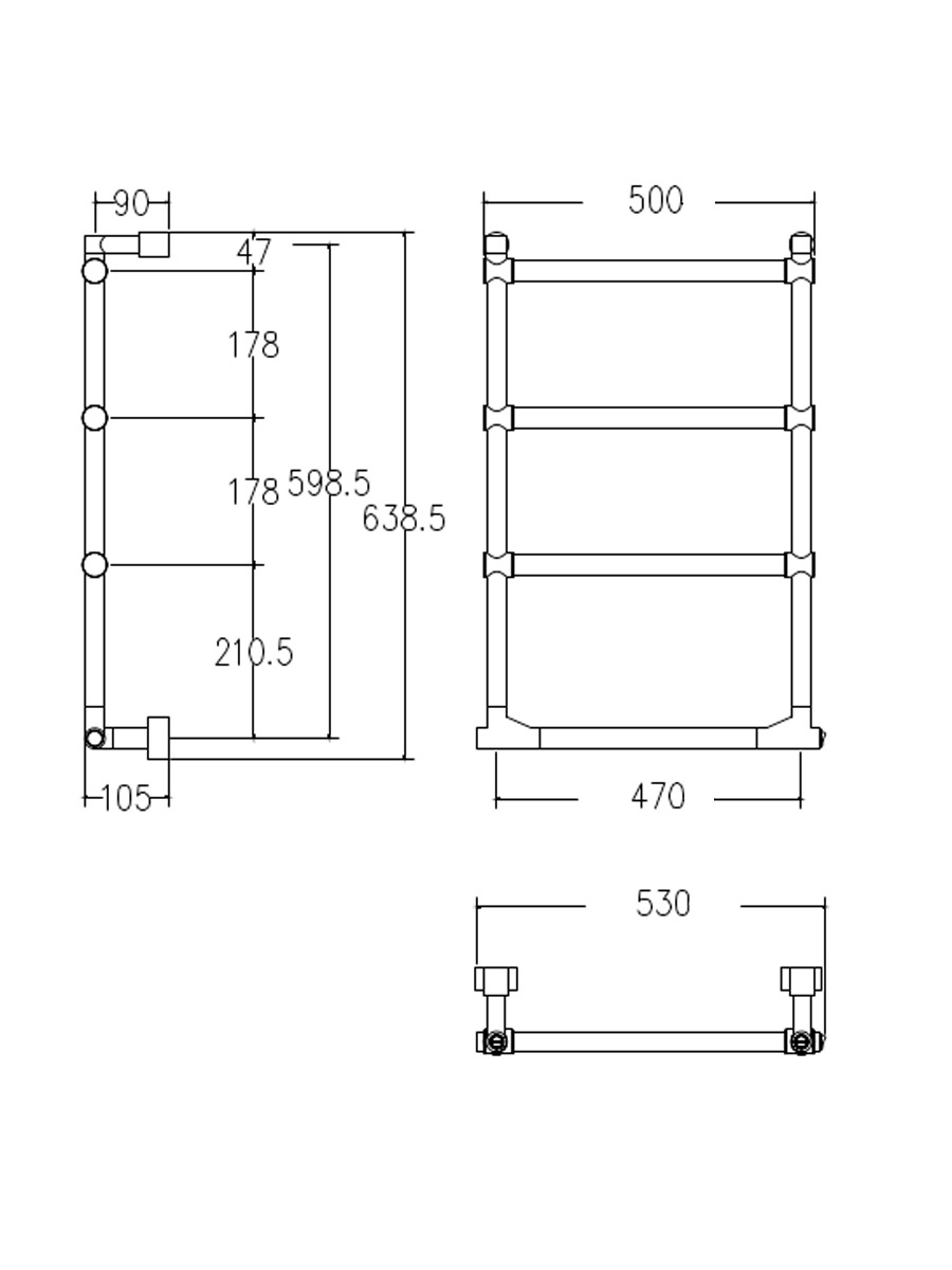 Полотенцесушитель электрический Margaroli Sole 512, цвет: хром 5124704CRNB