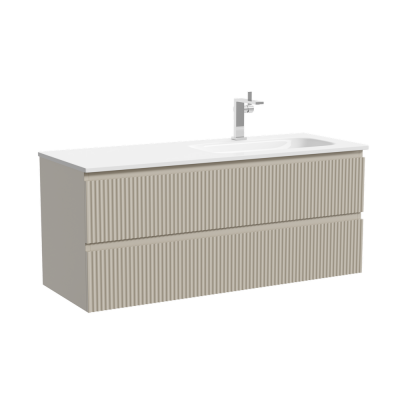 SNR120RCE Ceramica Nova Тумба подвесная SANCOS Snob R правая 1195х445х500, c двумя ящиками оснащенными доводчиками, Beige Soft, арт.SNR120RCE