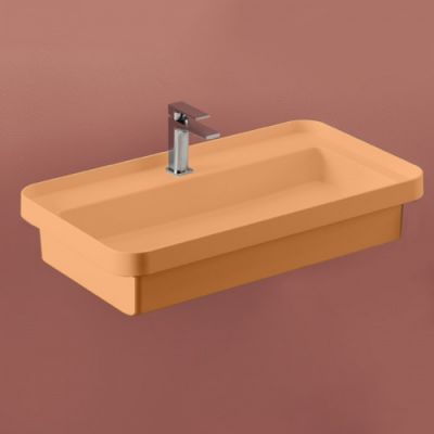 Artceram Fuori Scala Раковина 80х45 см, без отв., встраиваемая, без перелива, цвет: arancio cammeo