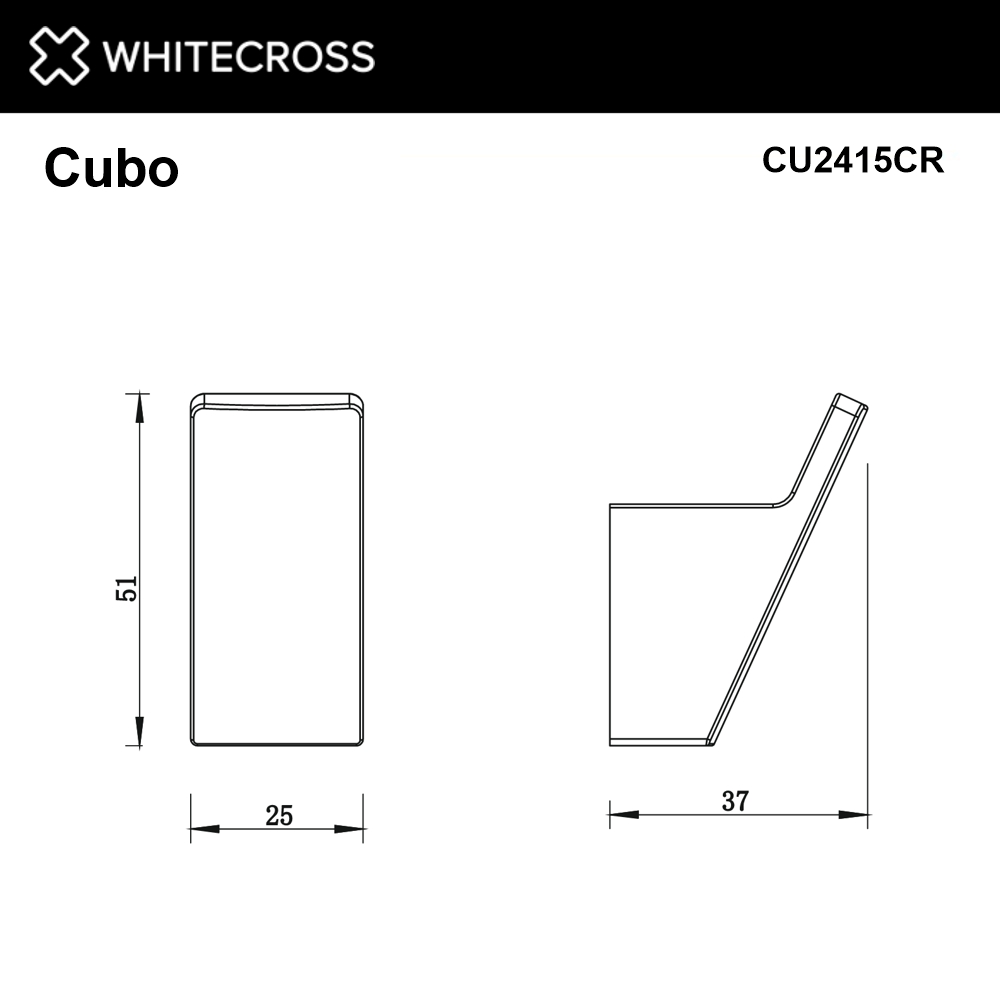 Крючок WHITECROSS Cubo CU2415CR (хром)