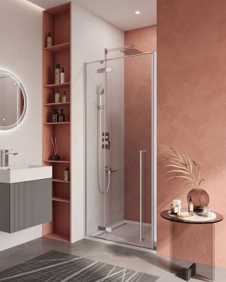 Cezares LINER-B-12-90-C-Cr-L Душевая дверь в нишу, профиль Хром