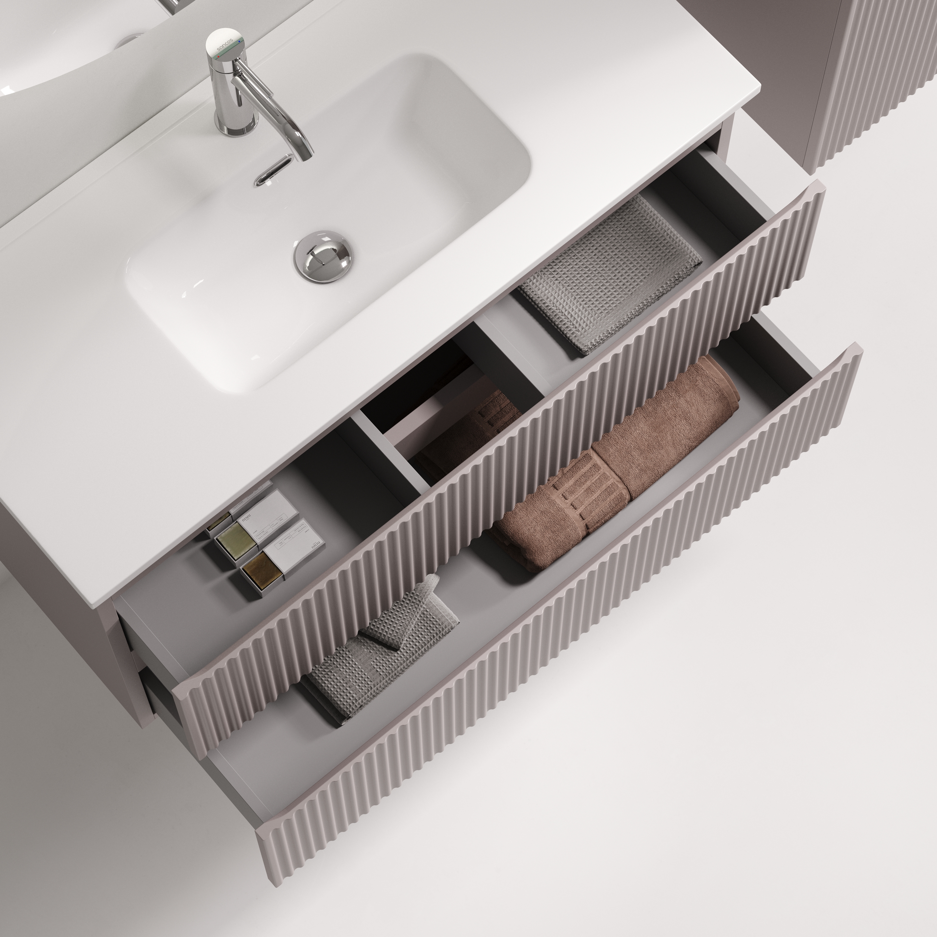 SNR90/39SM Ceramica Nova Тумба подвесная SANCOS Snob R 890х390, Doha Soft, арт.SNR90/39SM