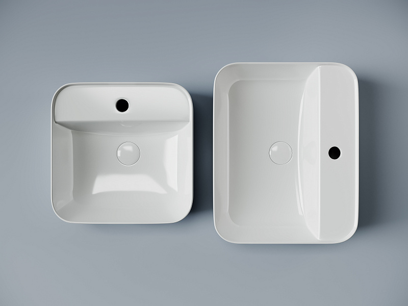 Умывальник чаша накладная прямоугольная Ceramica Nova Element 390*390