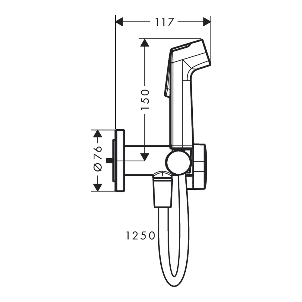 Hansgrohe Смеситель с гигиеническим душем 29232700 белый матовый