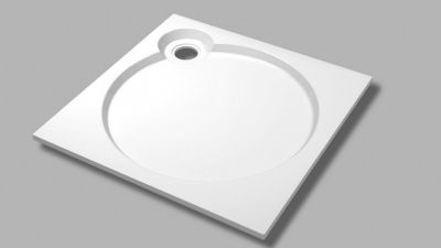 Cezares TRAY-S-A-90-56-W поддон из искусственного мрамора 900х900, белый (Bianco)