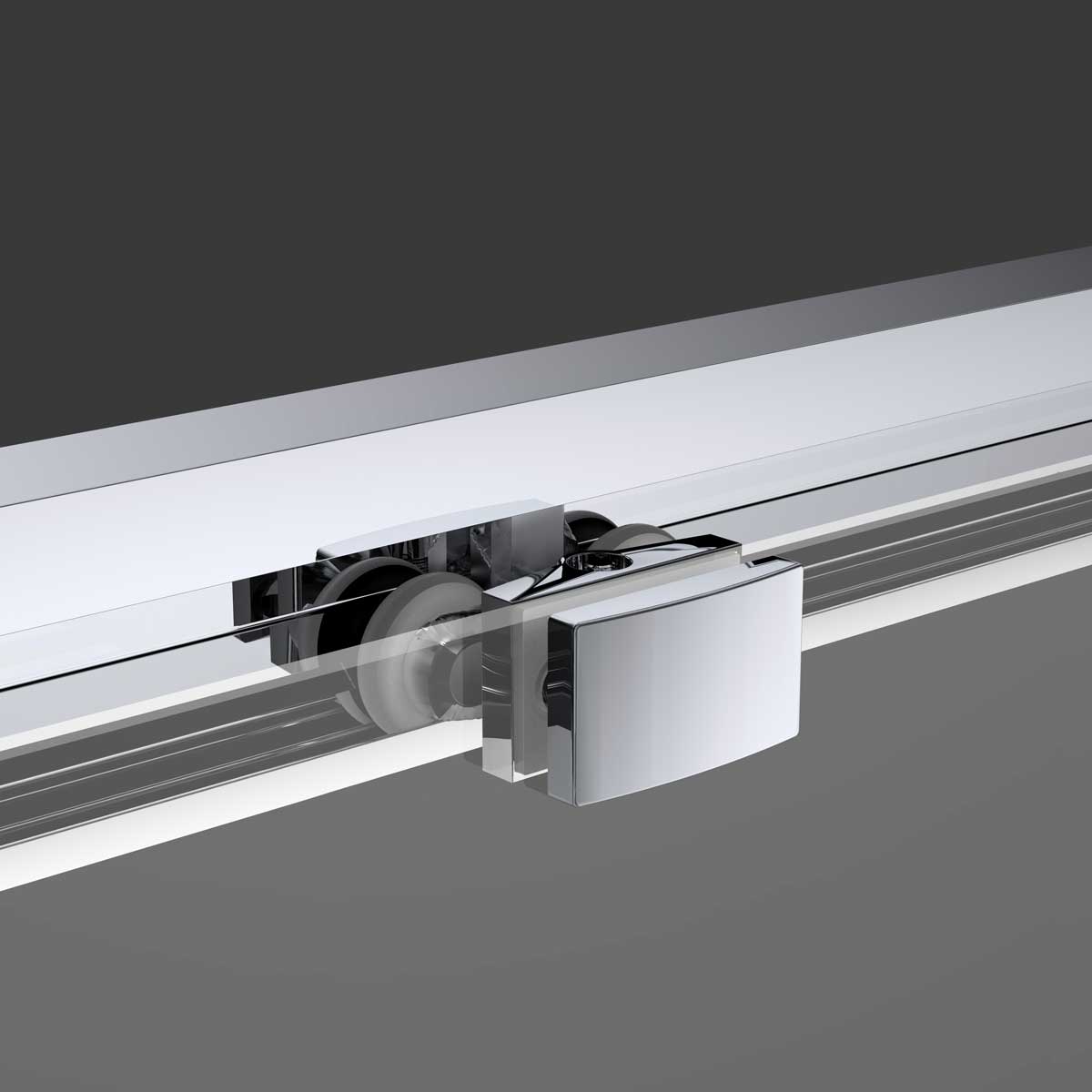 Душевая дверь Soft VDS-3SO140CLB, 1400, черный, стекло прозрачное