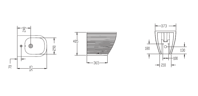 Disegno Ceramica Биде напольное LOOM LO00600101 белое