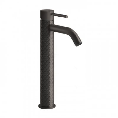 Gessi 316 Смеситель для раковины, на 1 отв., высокий, h: 305мм, излив: 123мм, цвет: brushed black metal pvd 54109#707