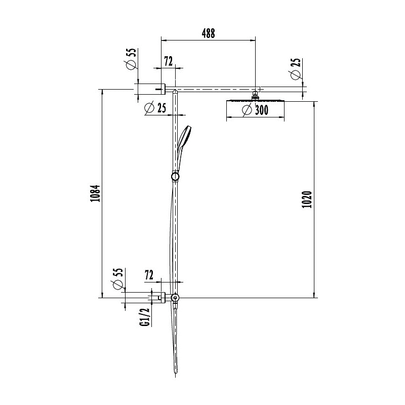 VILLEROY&BOCH  Embrace Plus Душевая система VBTVS1083000161