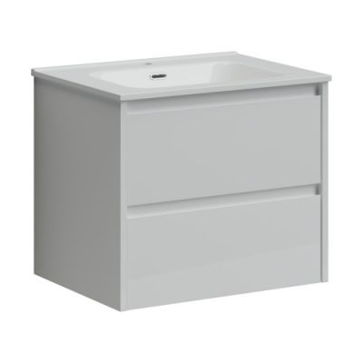 Тумба подвесная SANCOS Libra 590х450х500, c двумя ящиками оснащенными доводчиками, белый глянец , арт. LB60W
