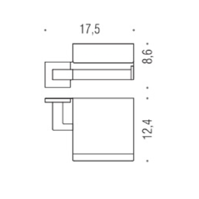 B3791.CR Colombo Basic Q Держатель туалетной бумаги, с крышкой, цвет: хром