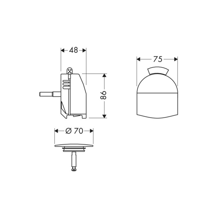 Hansgrohe Exafill Plus Внешняя часть, цвет: хром 58128000