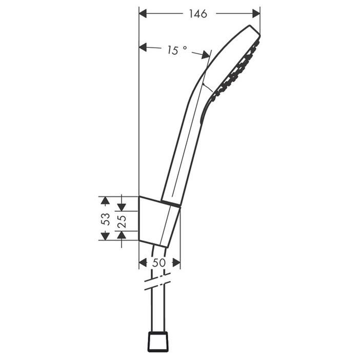 Hansgrohe Croma Select E 1jet/Port Ручной душ с держателем, цвет: хром 26412400