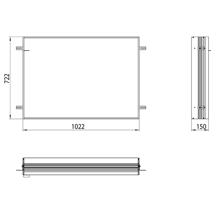 Emco Asis prime Встраиваемая рама для зеркального шкафа, 102.2xH72.2см 9497 000 12