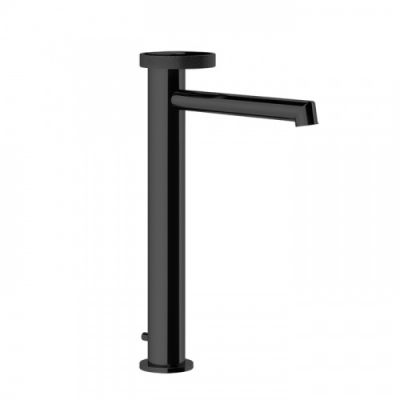 Gessi Anello Смеситель для раковины, на 1 отв., высокий с длинным изливом, с донным клапаном, цвет: Black XL 63305#299