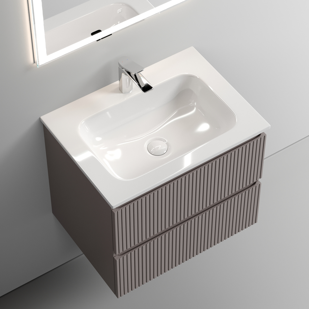 Тумба подвесная SANCOS Snob T 590х445х500, c двумя ящиками оснащенными доводчиками, Doha Soft, арт.SNT60SM