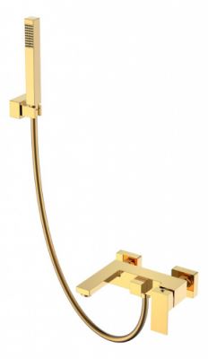 Смеситель для ванны Boheme QUBIC Gold 473-G