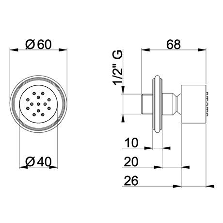 BJ011B01Q AQUAelite INstile боковая форсунка