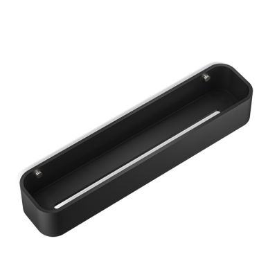 973965 Decor Walther Black Stone DCT45 Душевая полочка 45x10см, подвесная, цвет: черный матовый / сталь матовая