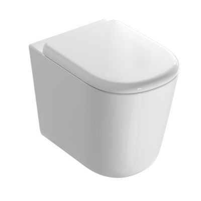 LT001BI GLOBO Lalita Унитаз напольный безободковый 54см, со сливом CLEANSTORM, цвет белый