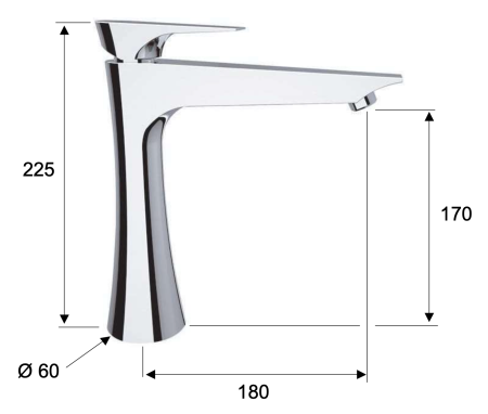 Смеситель для раковины Daniel Diva DV607BDP, золото брашированное