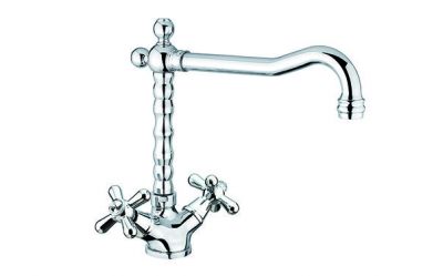 Fiore Margot Sky, двухвентильный смеситель для кухни, цвет бронза - Swarovski 01ZZ0644