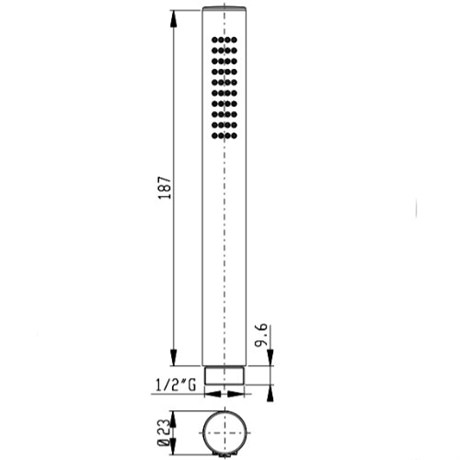 DC003A05Q AquaElite душевая лейка из латуни