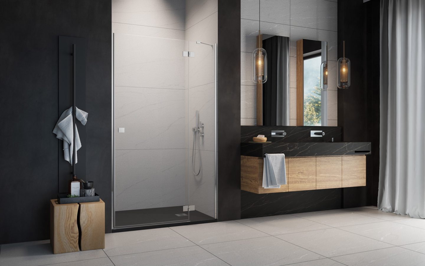 Душевая дверь 80 см Radaway Essenza DWJ левая