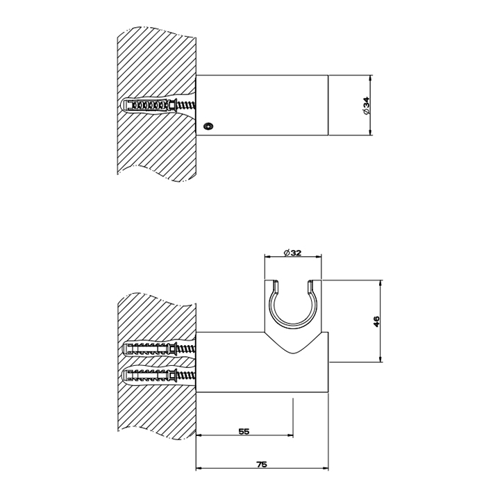 Gessi 316 Держатель для душевой лейки, поворотный, цвет: Black XL 54160#299