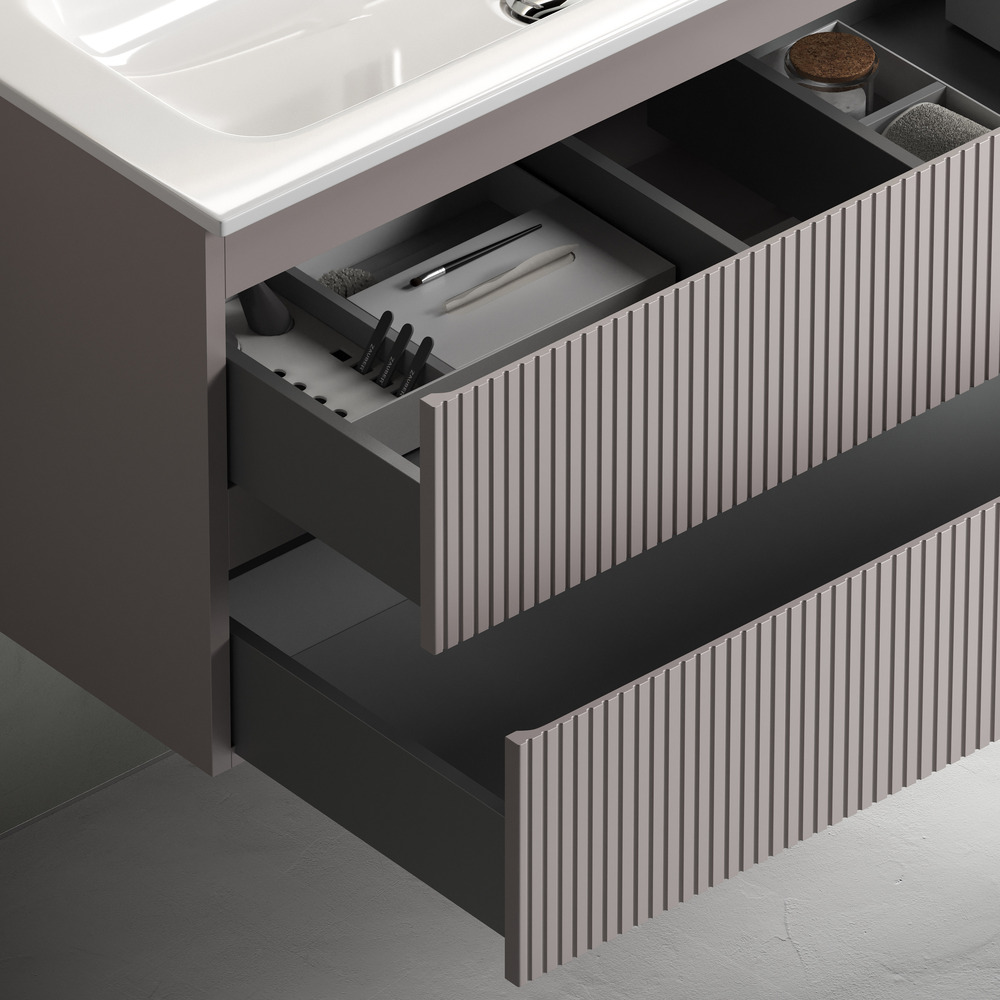 Тумба подвесная SANCOS Snob T 790х445х500, c двумя ящиками оснащенными доводчиками, Doha Soft, арт.SNT80SM