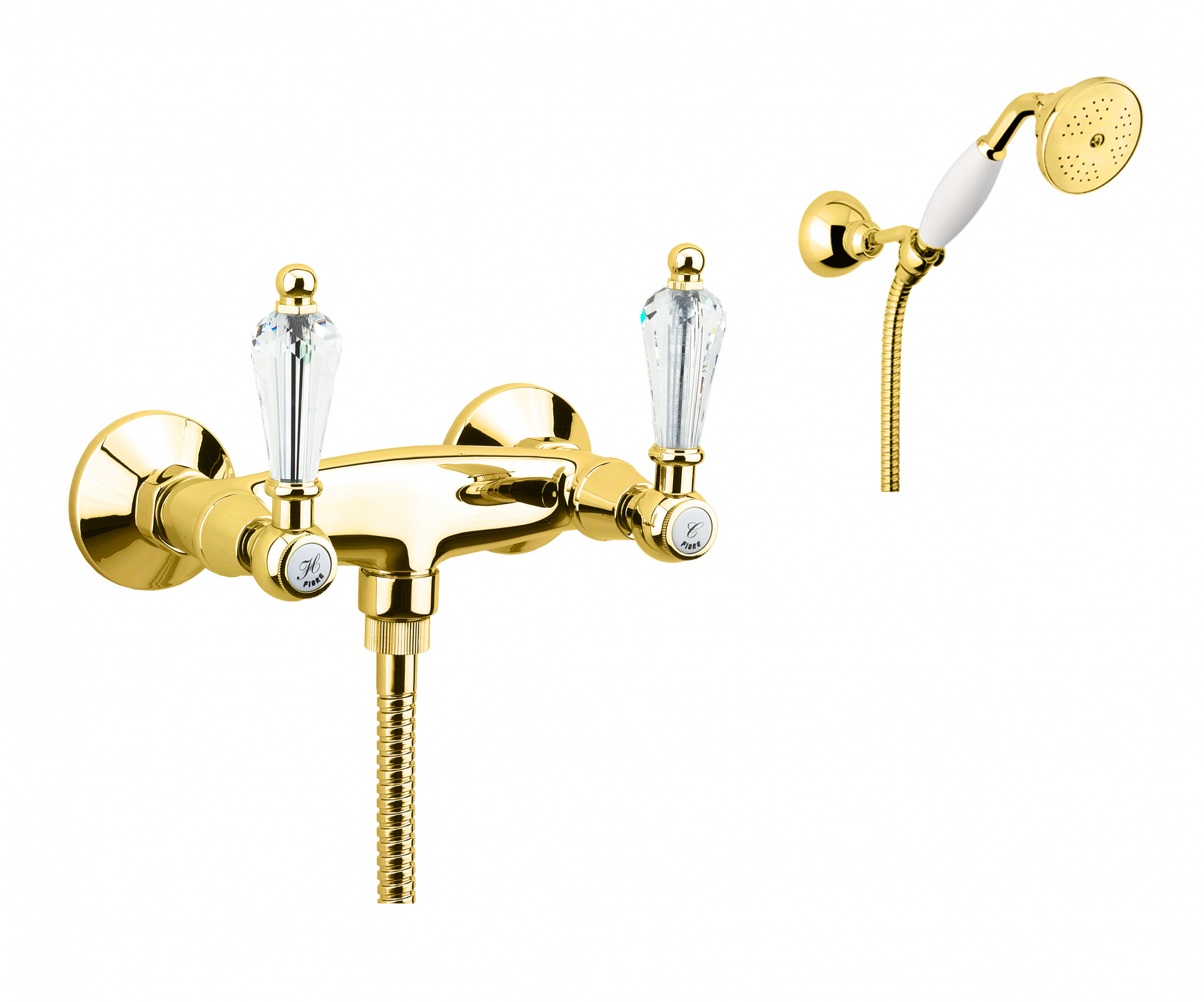 Смеситель для душа Fiore GIOIELLI (SWAROVSKI®) 08OO0602, золото