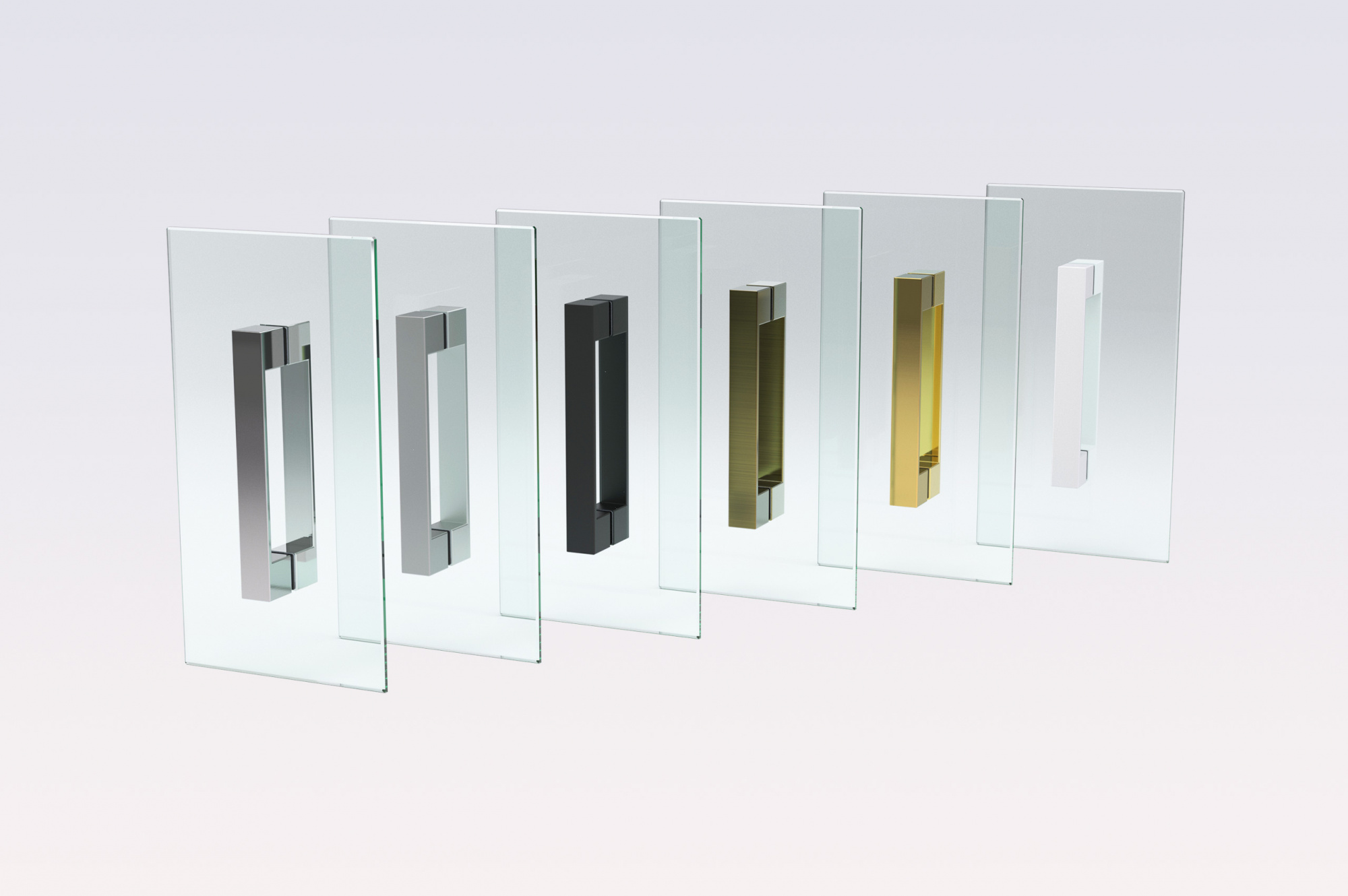 Душевая дверь в нишу  раздвижная 123-128 см, Vegas Glass ZP NOVO h2000 125 03 02 стекло рифленое, профиль золото матовое