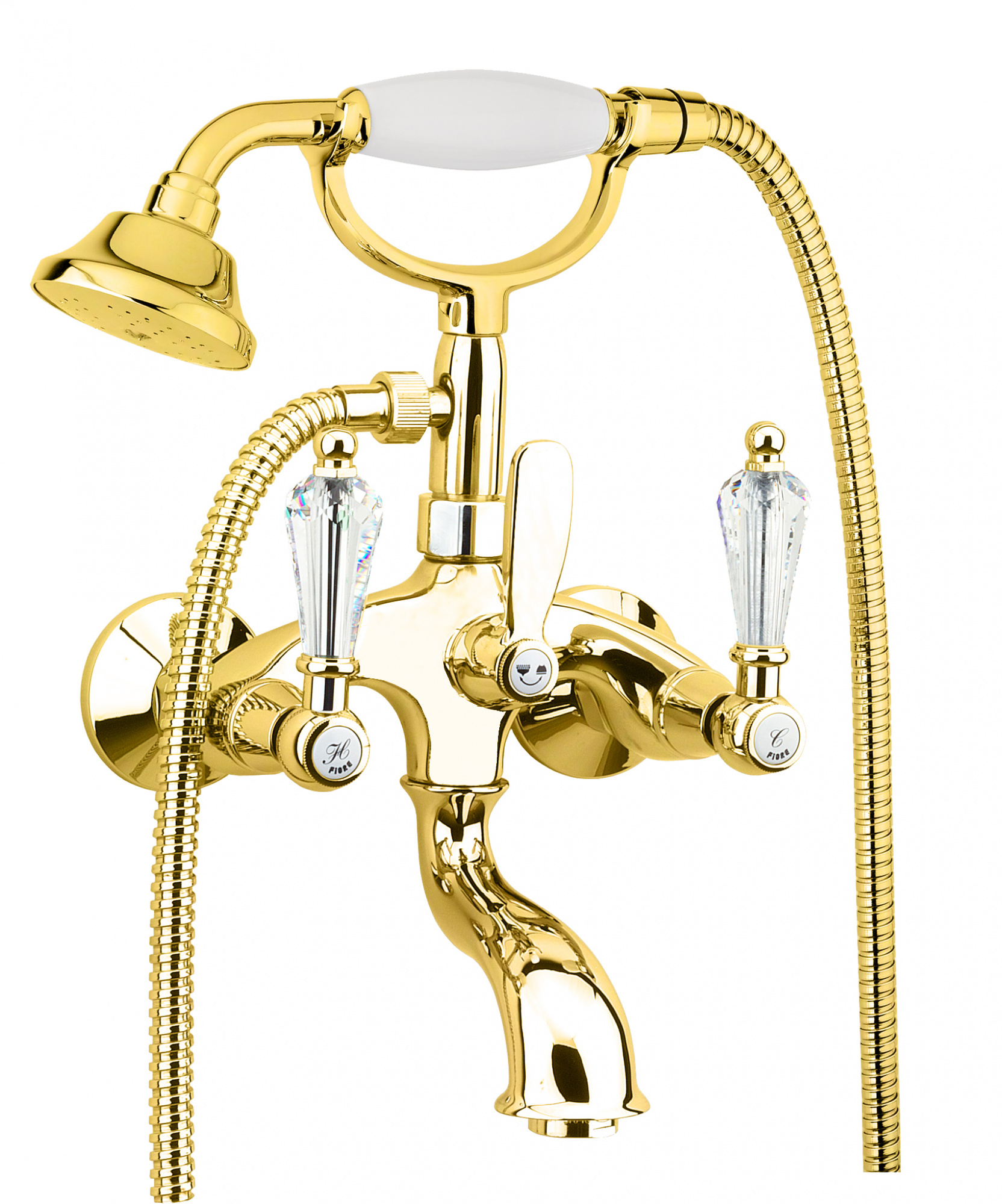 Смеситель для ванны Fiore GIOIELLI (SWAROVSKI®) 08OO0600, золото