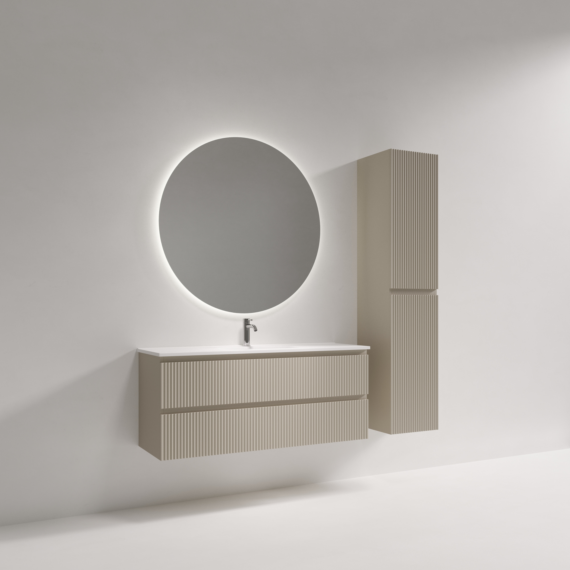 SNR120/39CE Ceramica Nova Тумба подвесная SANCOS Snob R 1195х390х500, Beige Soft
